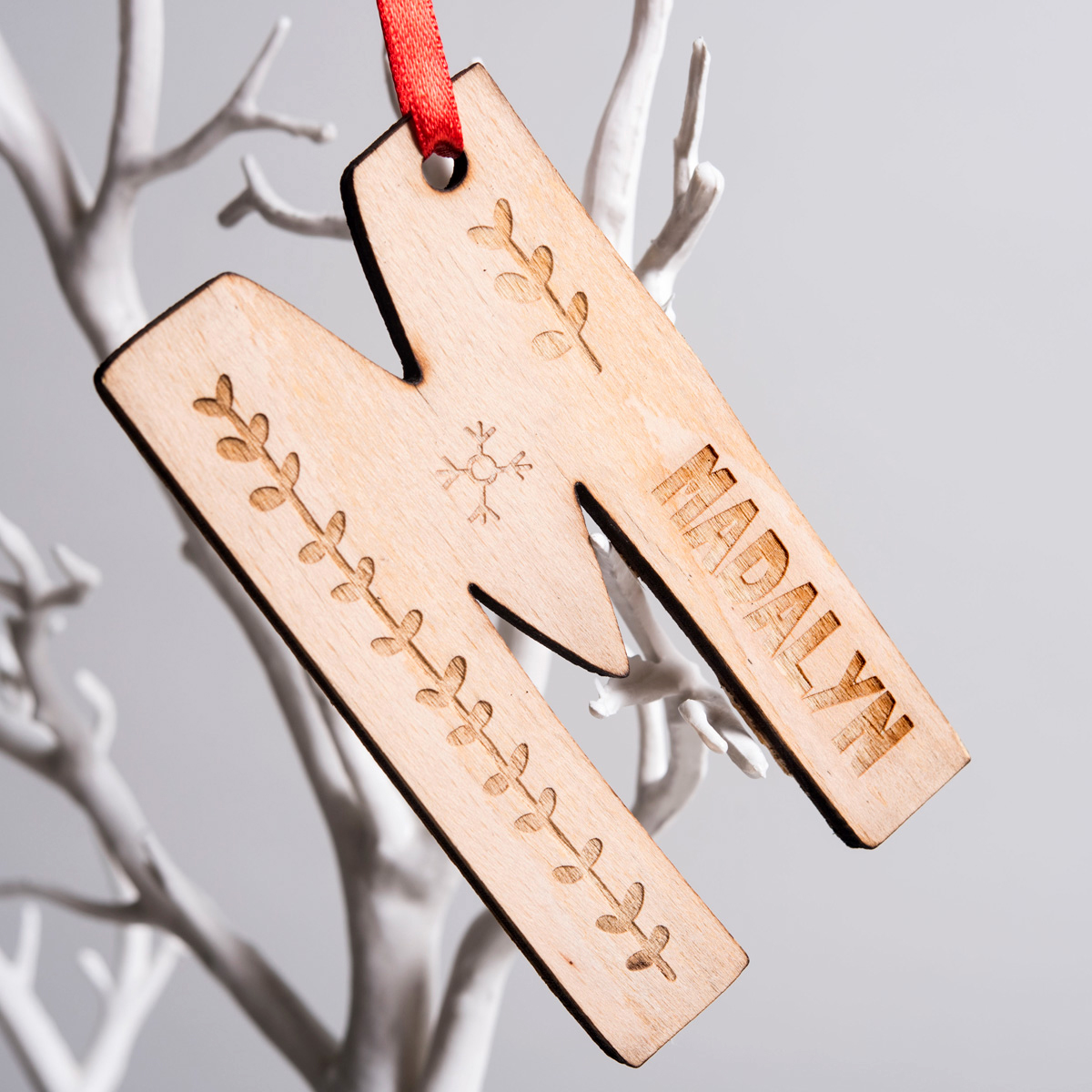 Personalised Wooden Festive Letter - Name