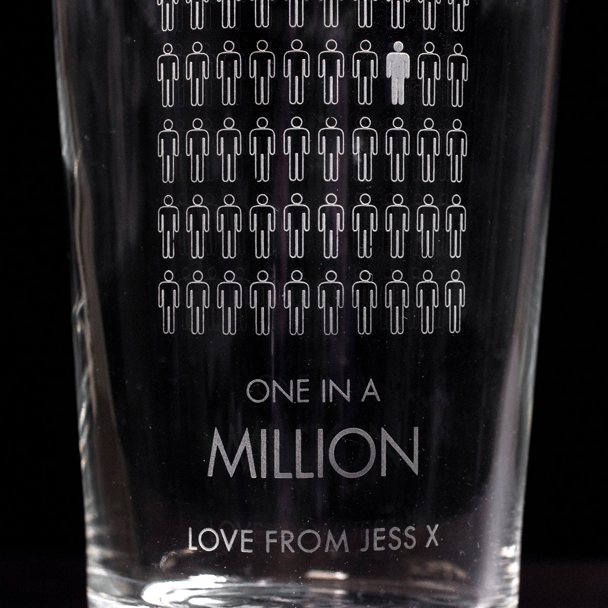Personalised Pint Glass - One In A Million