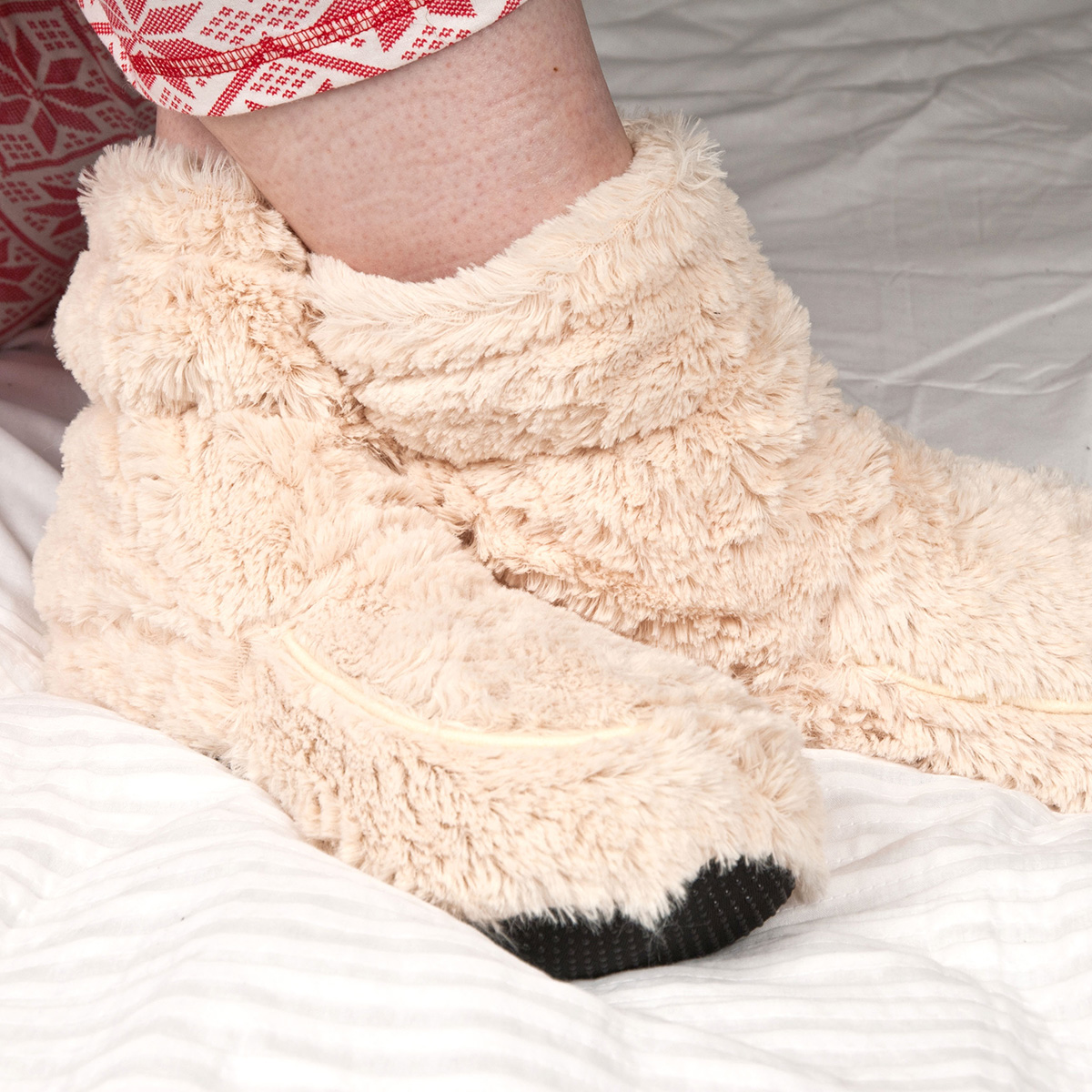 Microwavable Cream Cozy Boots - For Mummy