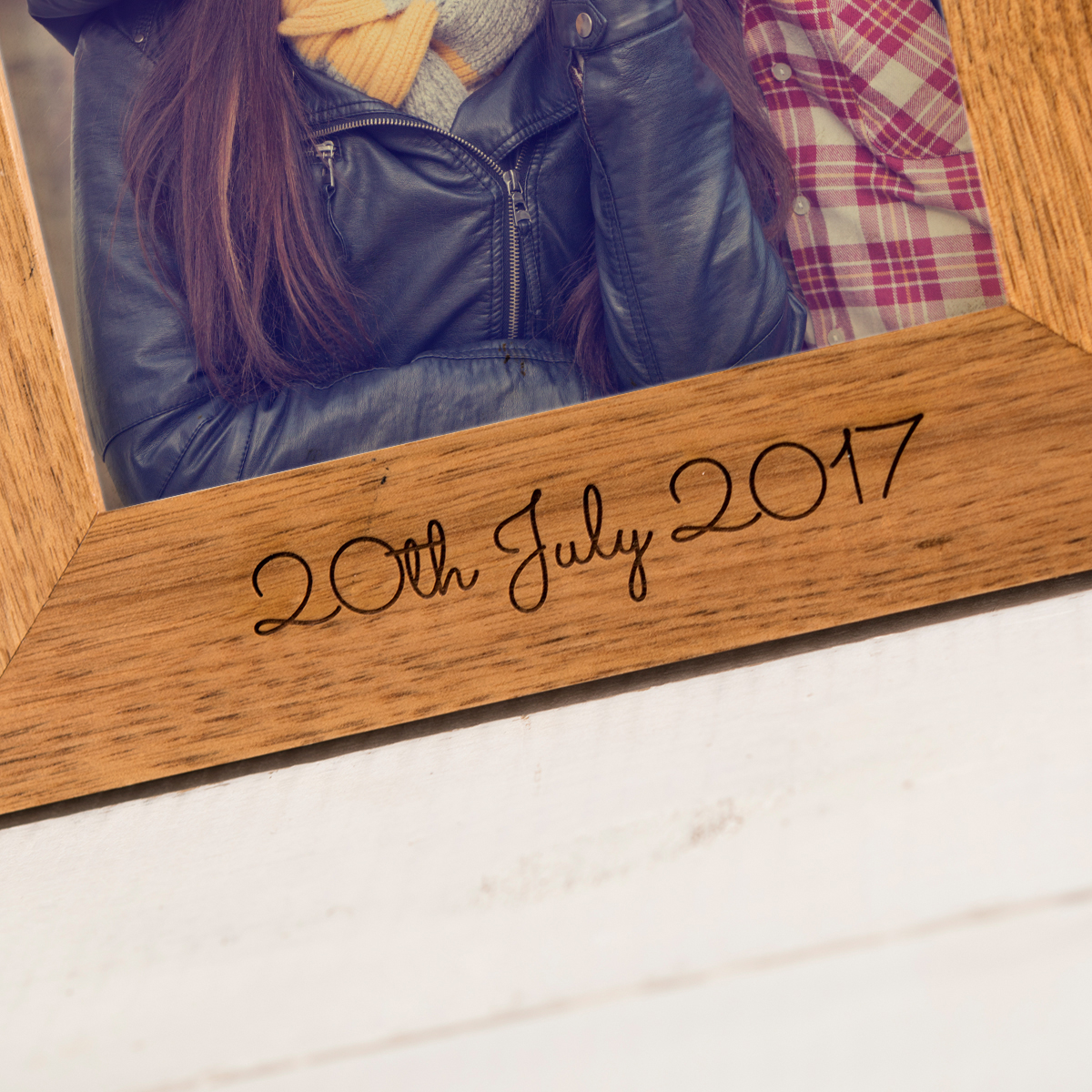 Engraved Wooden Photo Frame - Our Memories