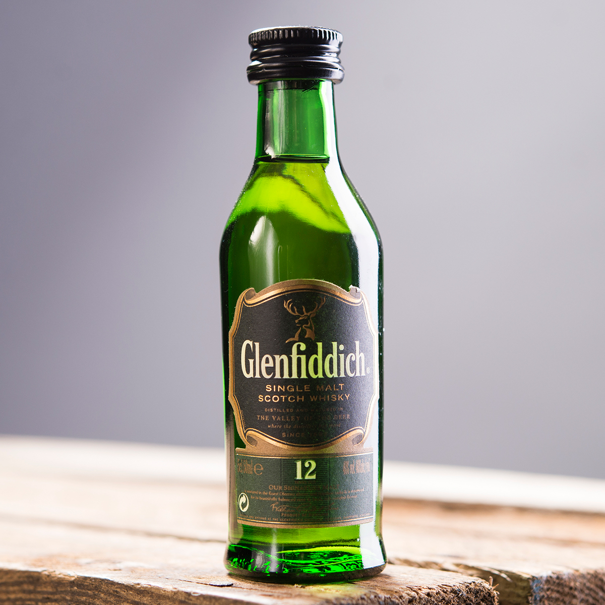 Personalised Whisky Tumbler & Glenfiddich Miniature - Vintage Blend