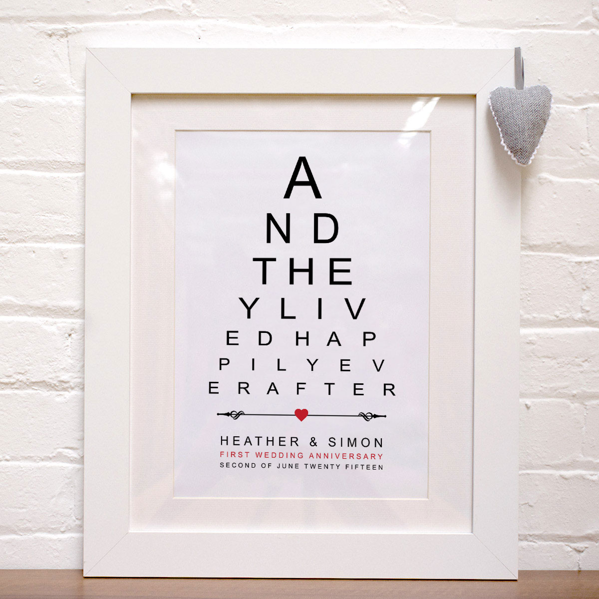 Personalised Framed Print - Happily Ever After