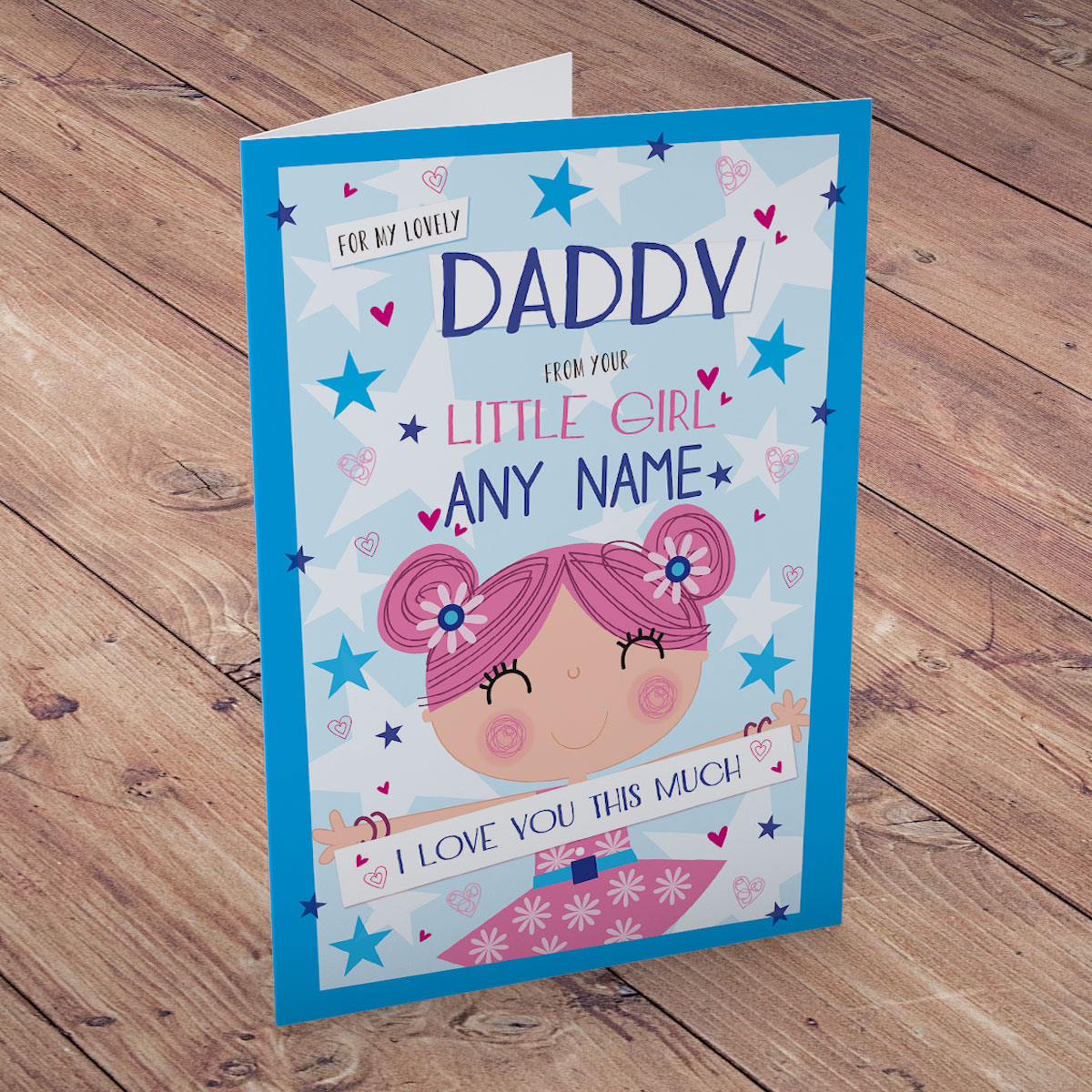 Personalised Father's Day Card - Lovely Daddy's Little Girl