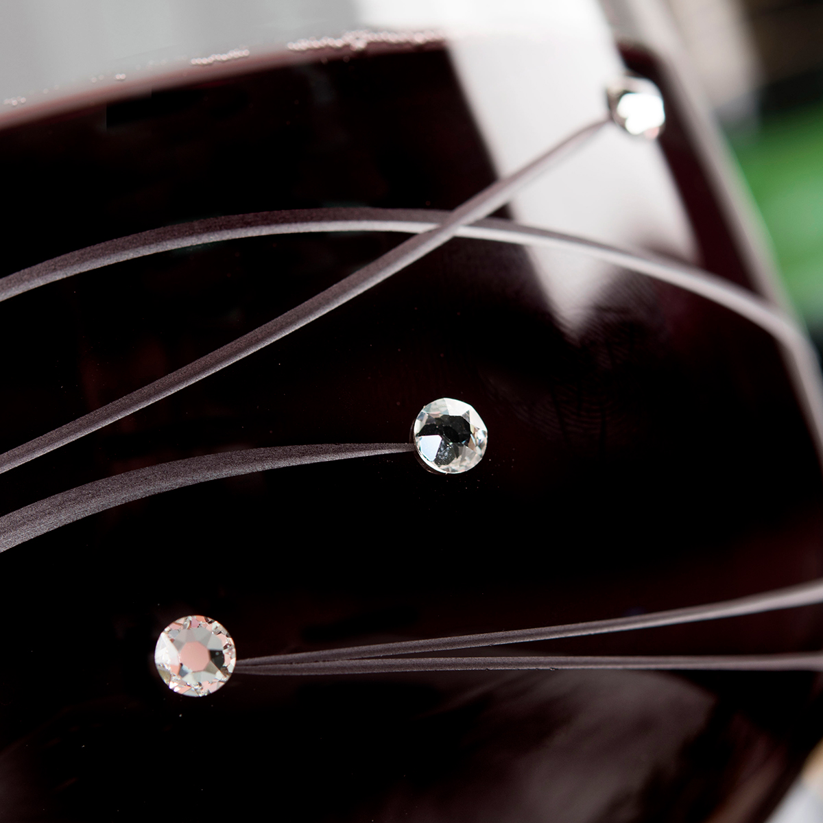 Engraved Swarovski Diamante Wine Glass - For Your Wife