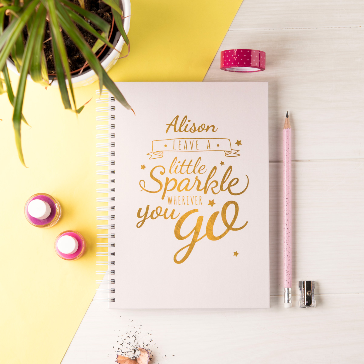 Personalised Notebook - Leave A Little Sparkle
