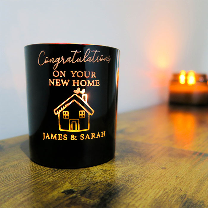 Personalised Scented Glow Candle - New Home