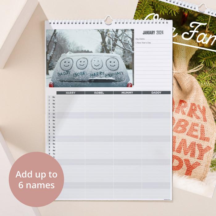 Personalised Our Family Calendar - 6th Edition