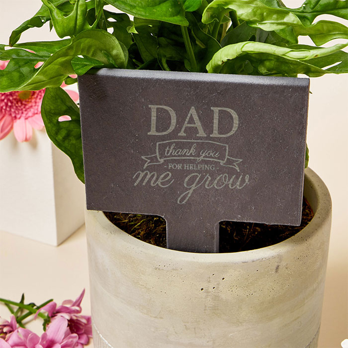 Engraved Slate Plant Marker - Thank You