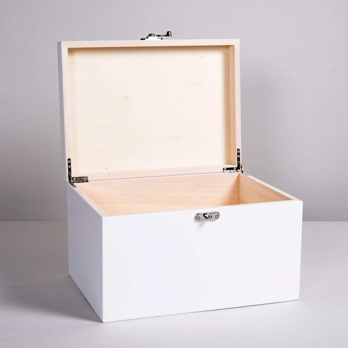 Personalised Large White Wooden Keepsake Box - Baby Memories