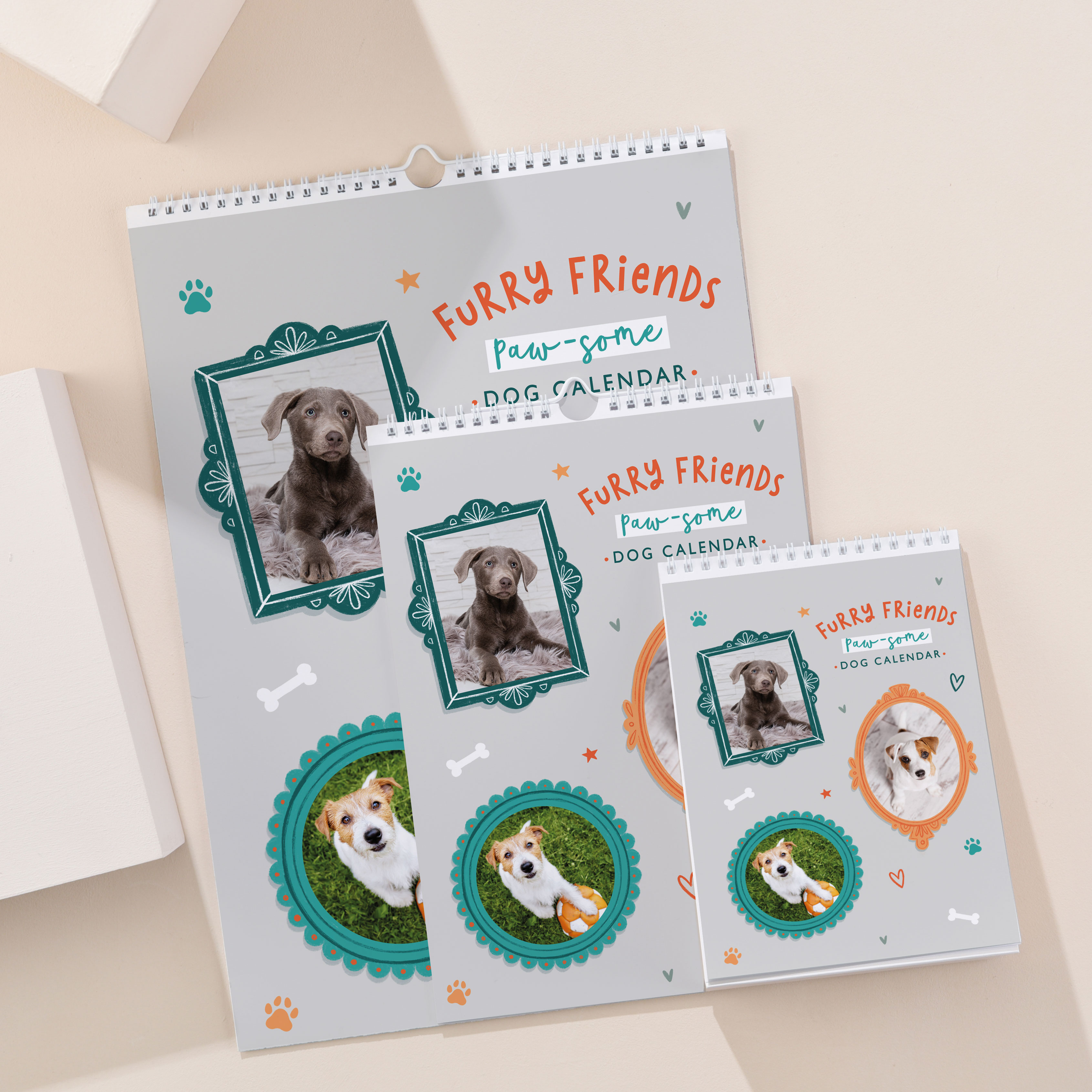 Personalised Photo Calendar - Furry Friends, Dogs