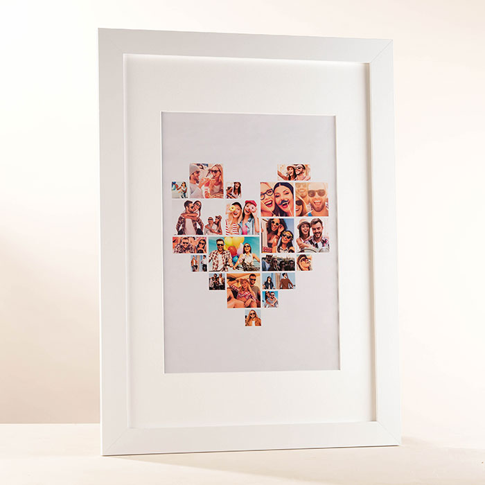 Multi Photo Upload Framed Print - Photo Heart