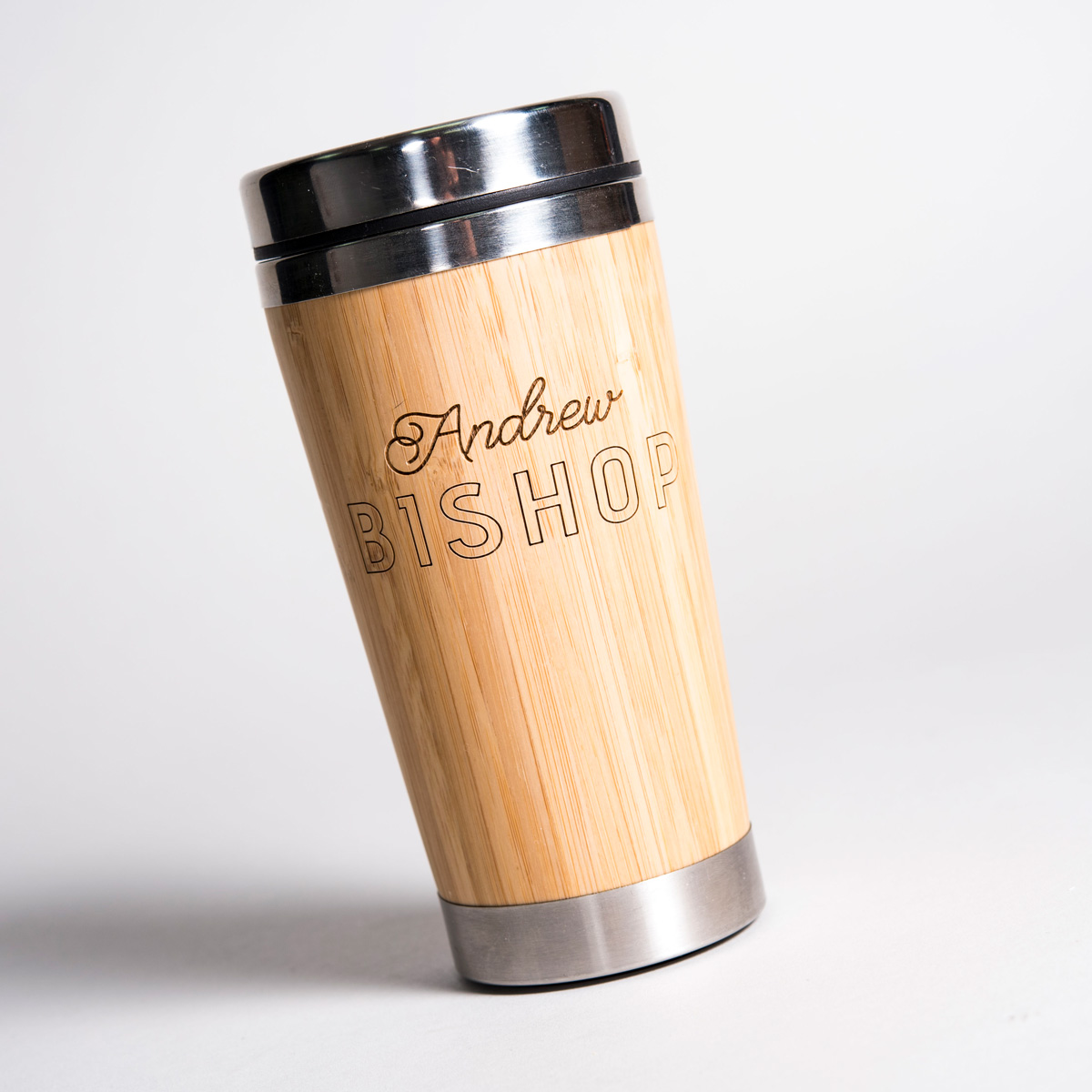 Personalised Bamboo Travel Mug - Name