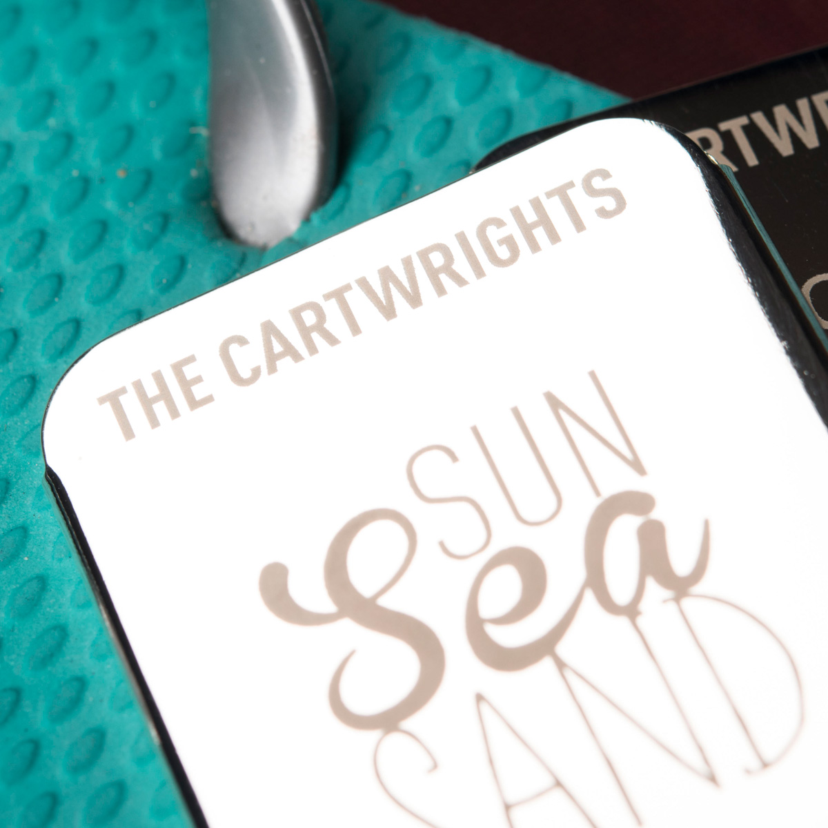 Personalised Stainless Steel Luggage Tags - Sun Sea Sand