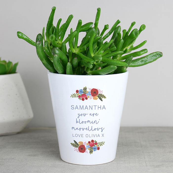 Personalised Bloomin' Marvellous Plant Pot