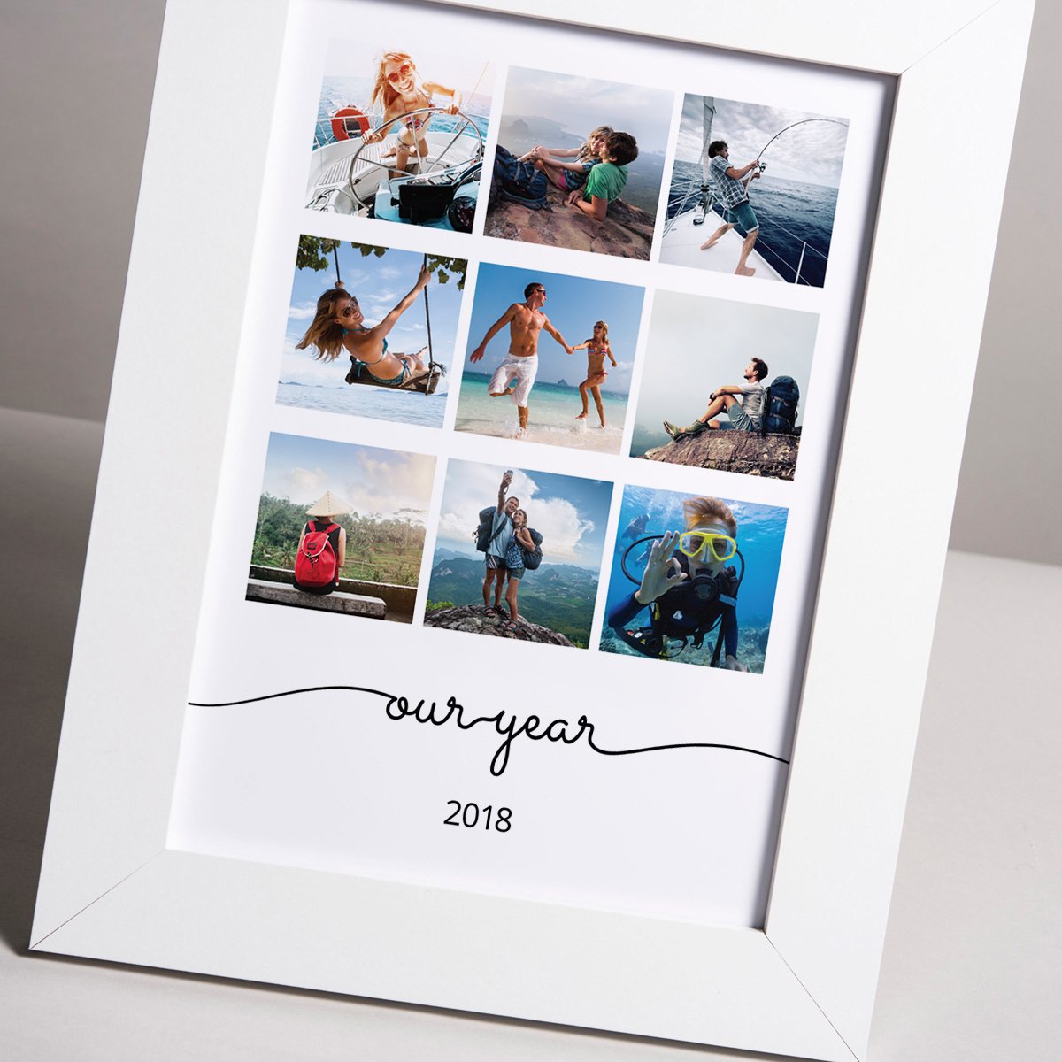 Photo Upload Framed Print - Our Year