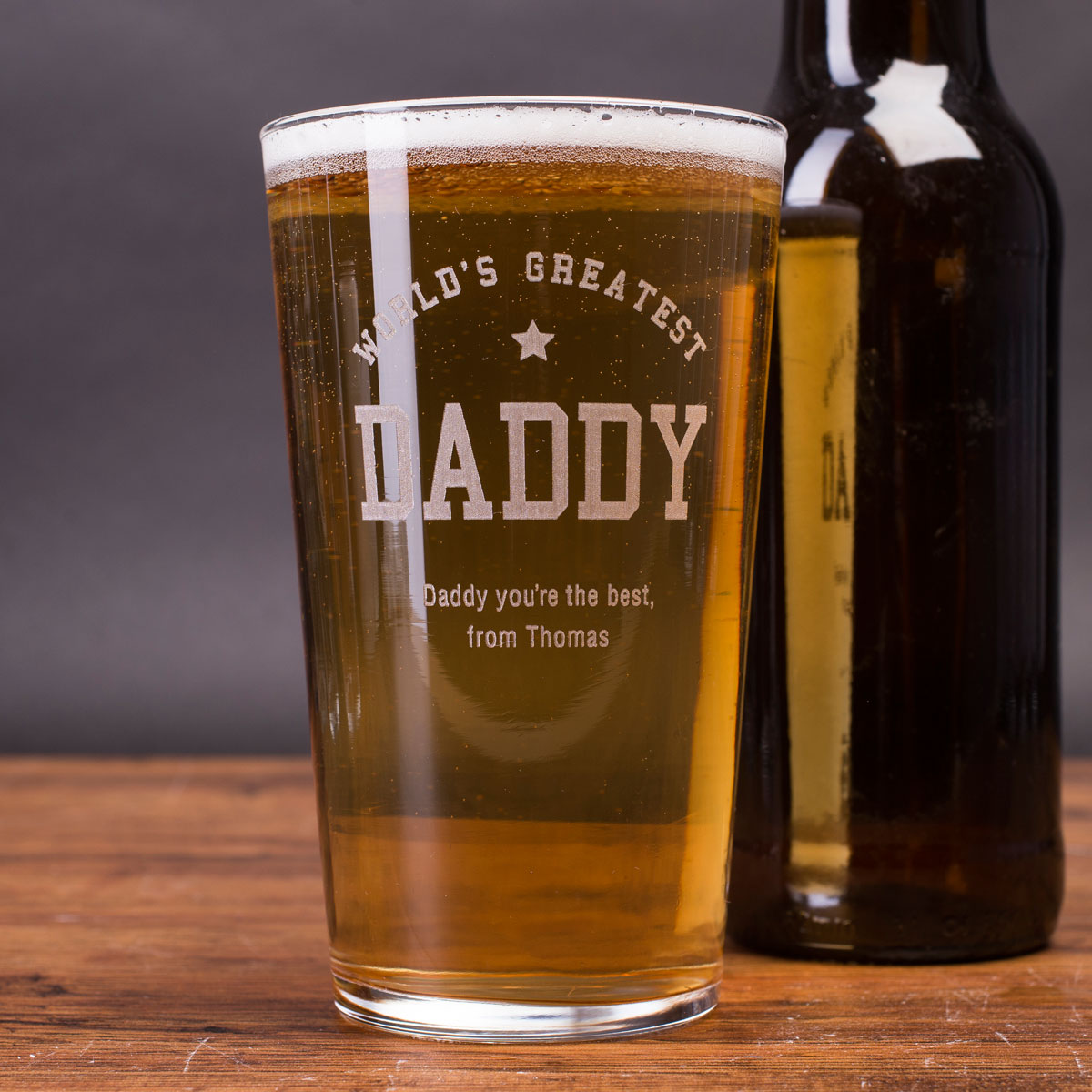 Personalised Pint Glass - World's Greatest Daddy