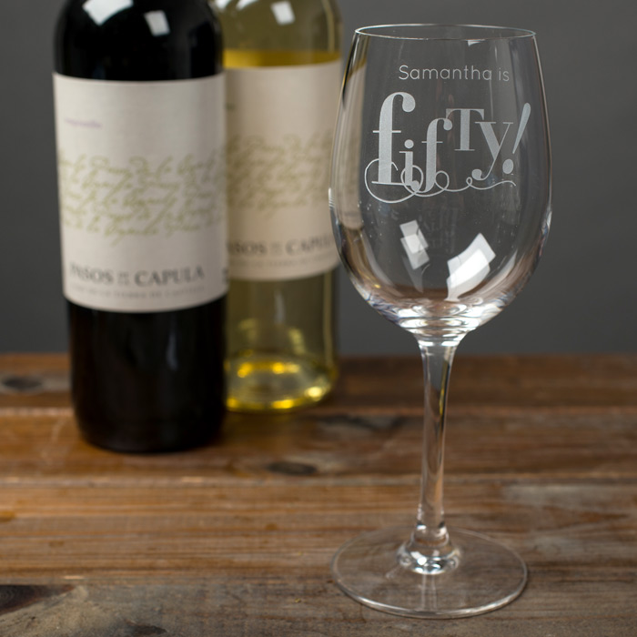 Personalised Wine Glass - Fifty Years