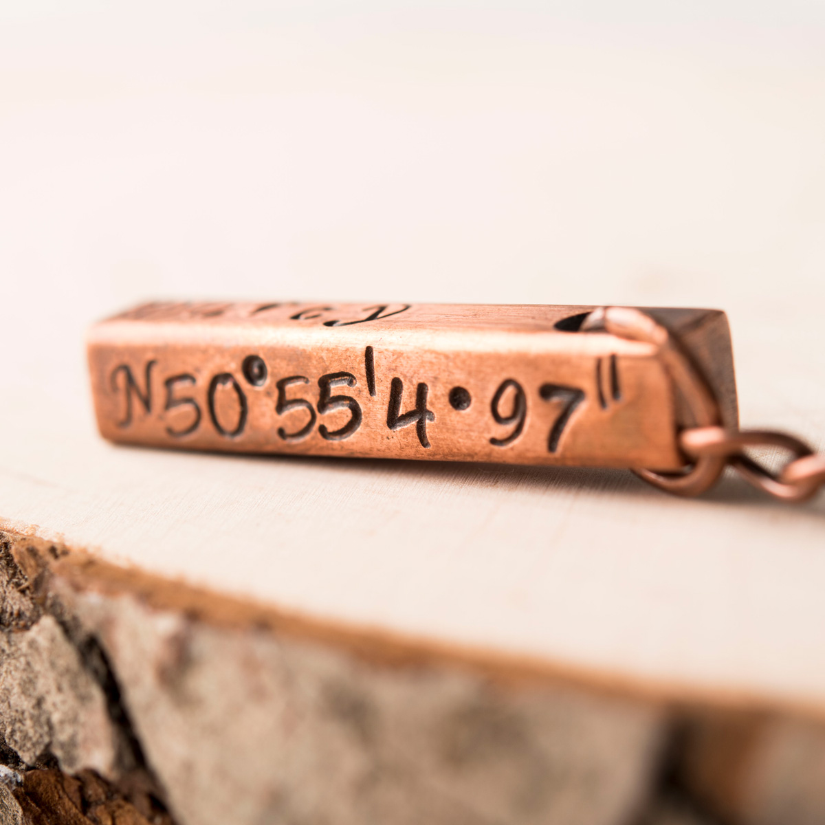 Personalised Copper Bar Key Ring
