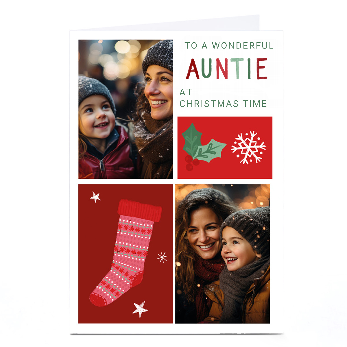 Personalised Kerry Spurling Christmas Card -  Auntie