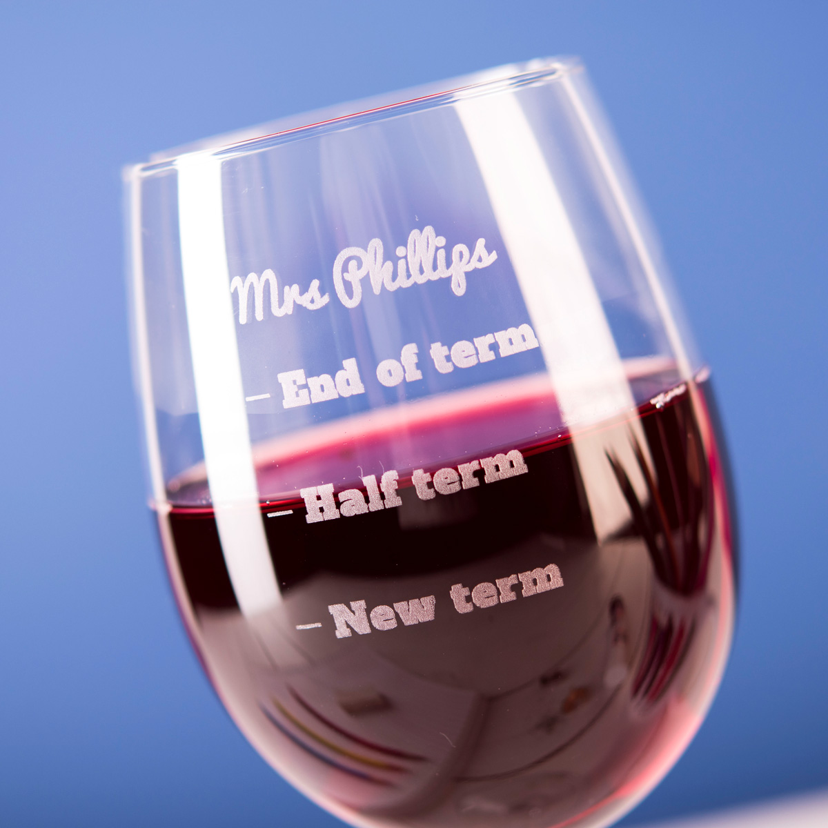 Personalised Wine Glass - Teacher Measures