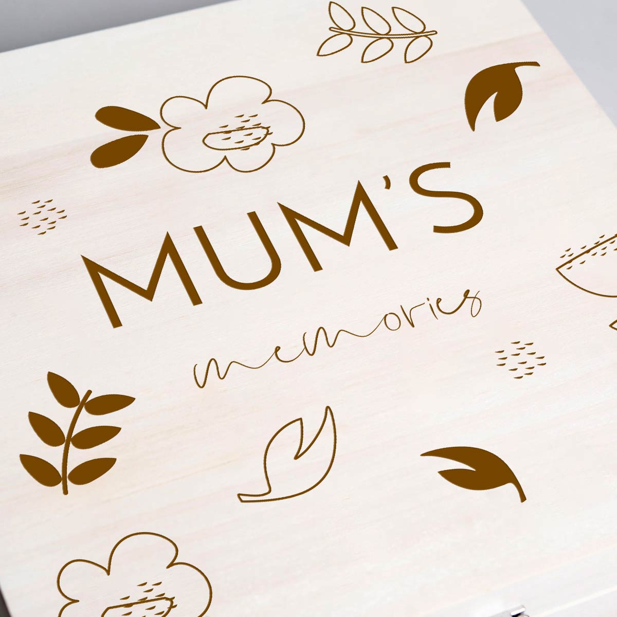 Personalised Wooden Box - Floral