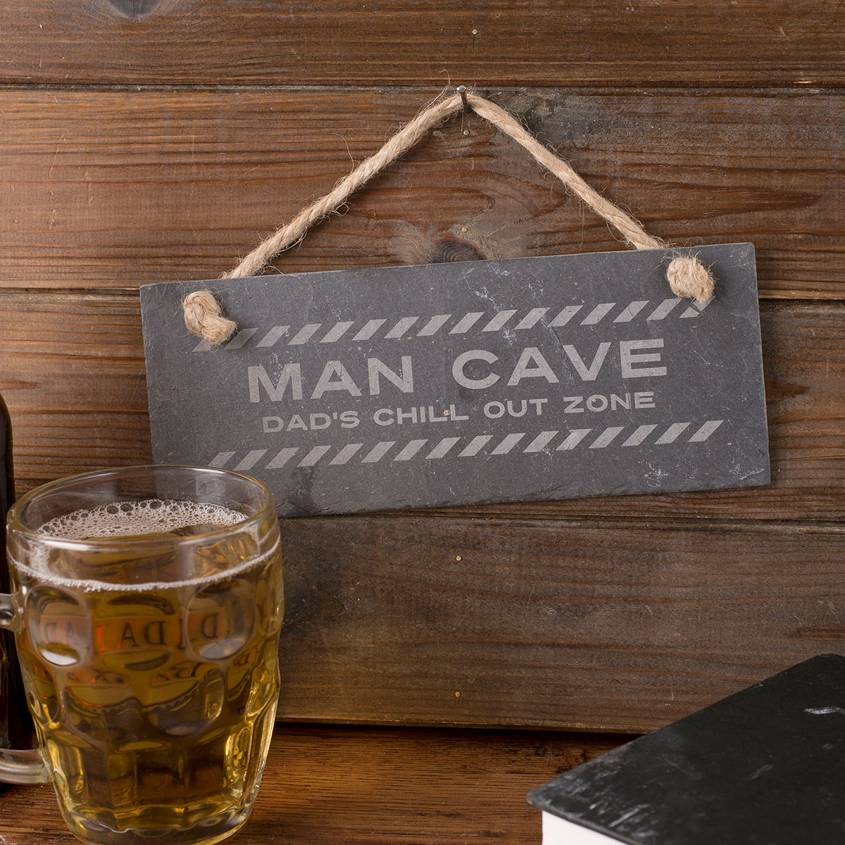 Personalised Hanging Slate Sign - Man Cave