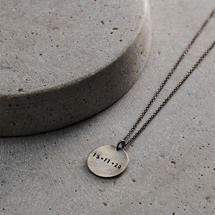 Men's Personalised Disc Necklace
