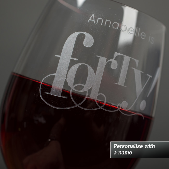Personalised Wine Glass - Forty Years