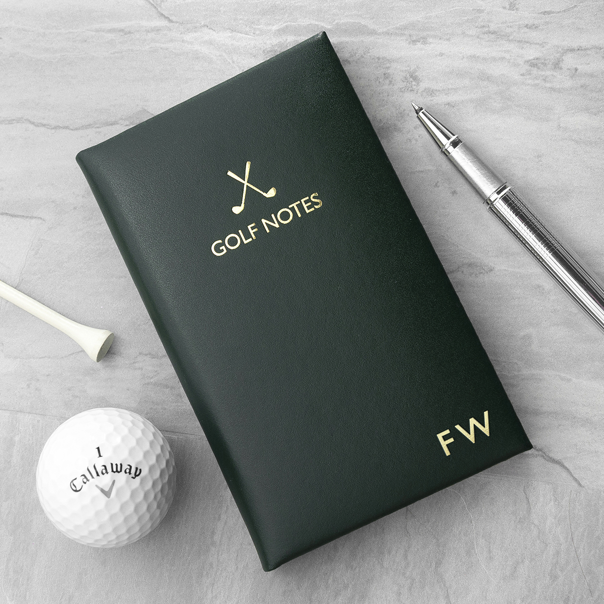 Personalised Golf Notes - Luxury Leather