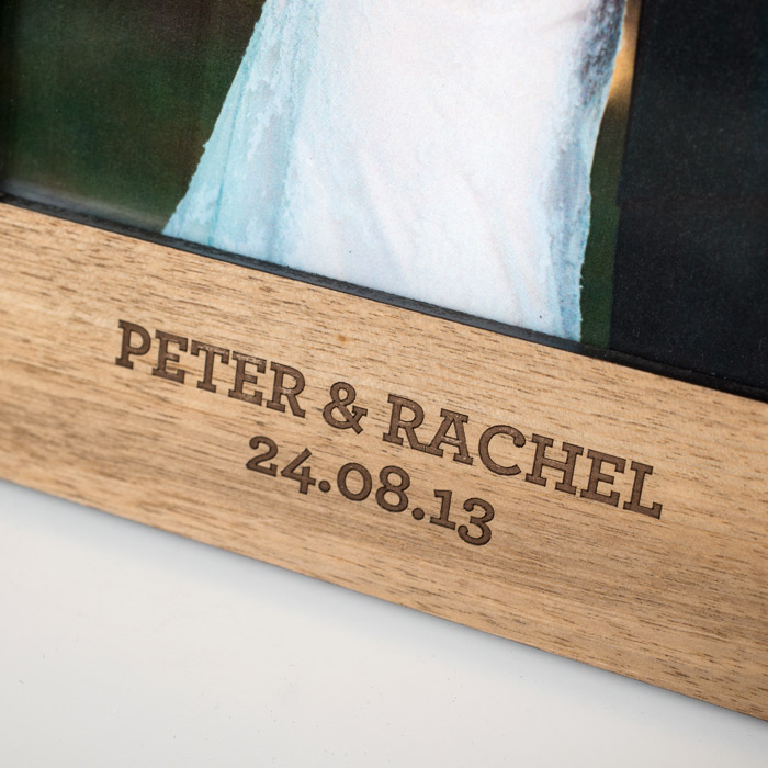 Personalised Mr & Mrs Wooden Photo Frame