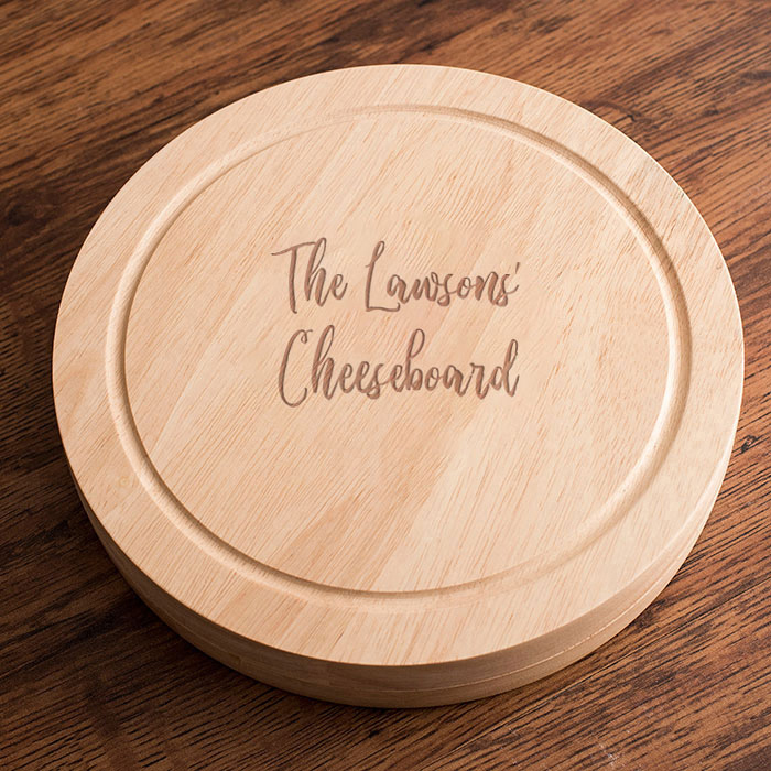 Personalised Wooden Cheeseboard Set - Surname