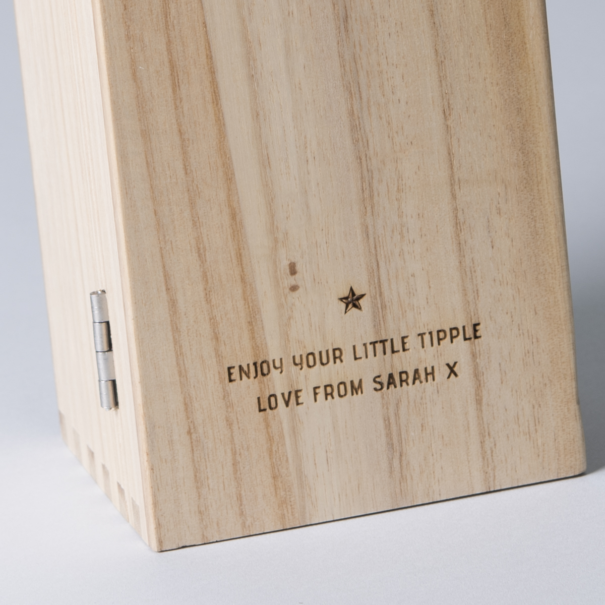 Engraved Luxury Wooden Whisky Box - Anchor