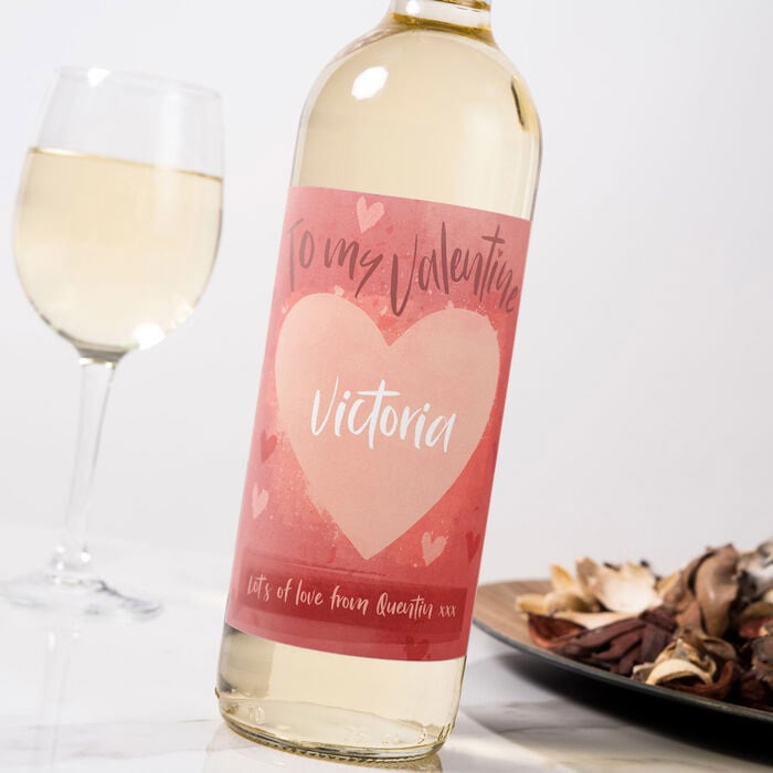 Personalised Wine - To My Valentine Name & Message