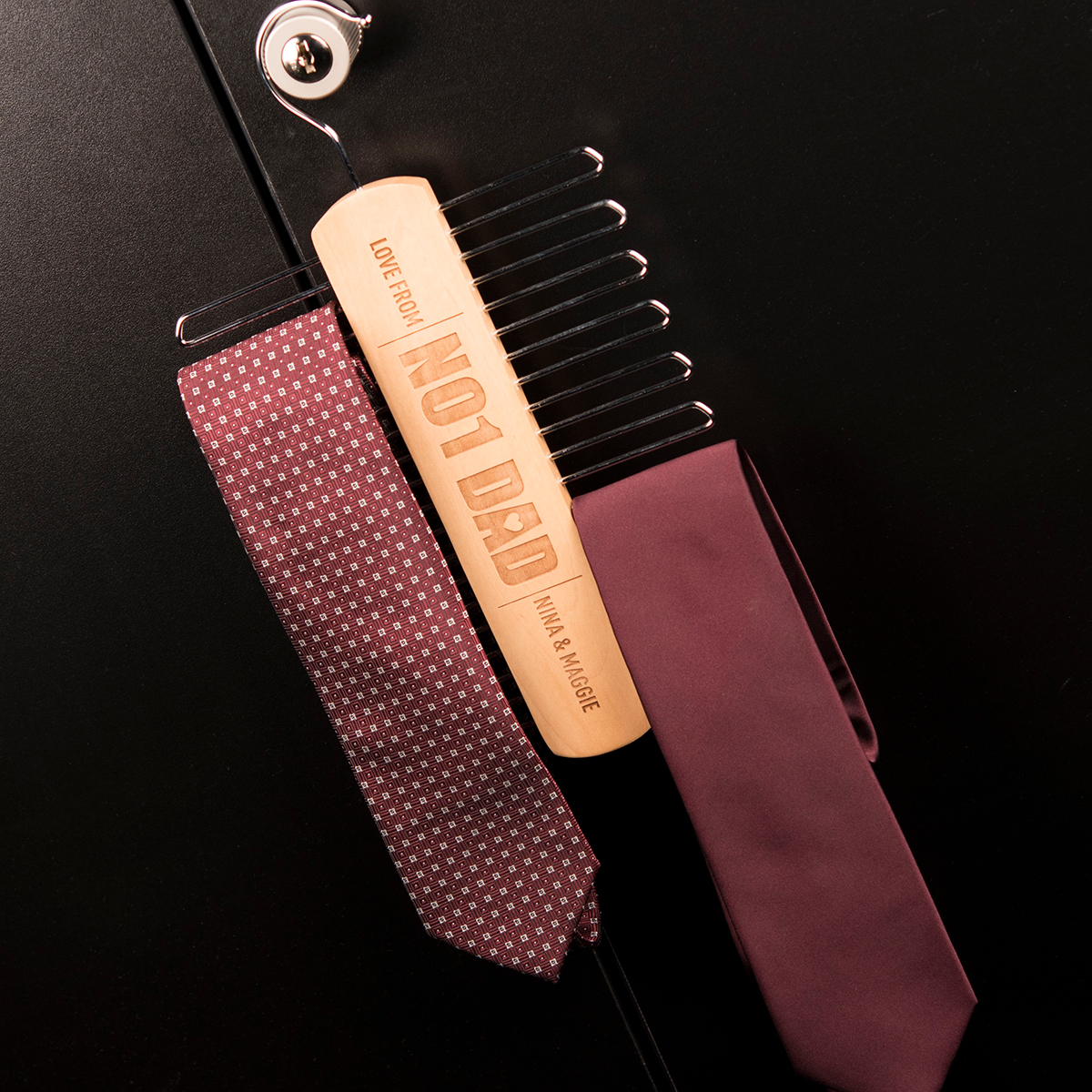 Personalised Tie Hanger - No.1 Dad
