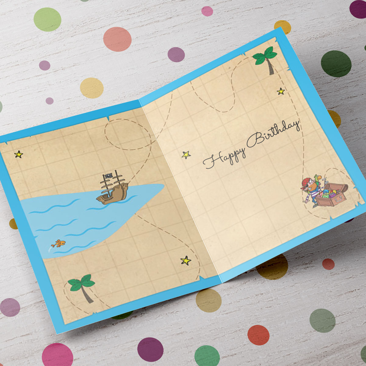 Personalised Card - Pirate's Birthday Treasure